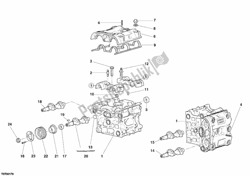 Toutes les pièces pour le Culasse du Ducati Superbike 999 S 2006